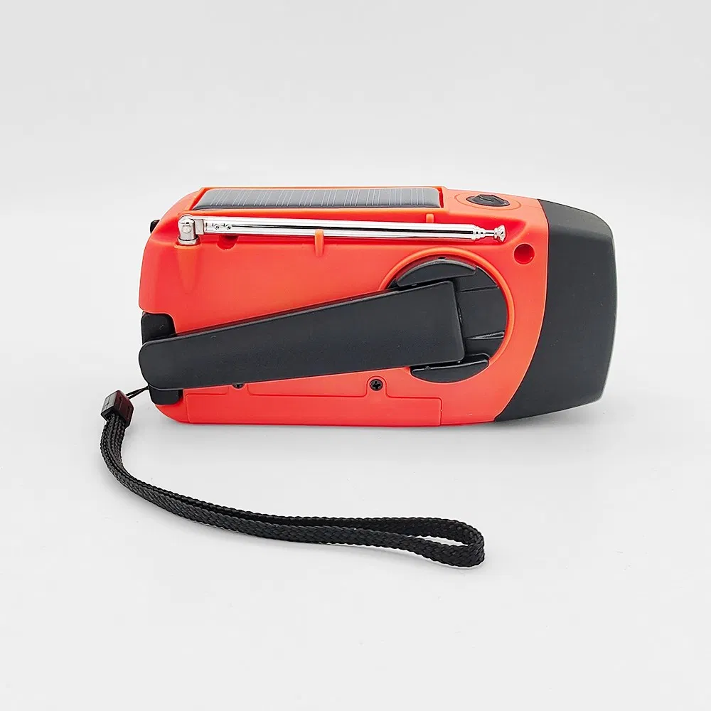 Solar Hand Crank Self-Powered Survival Emergency Am FM Noaa Weather Radio with LED Flashlight 2000mAh Power Bank Emergency Radio