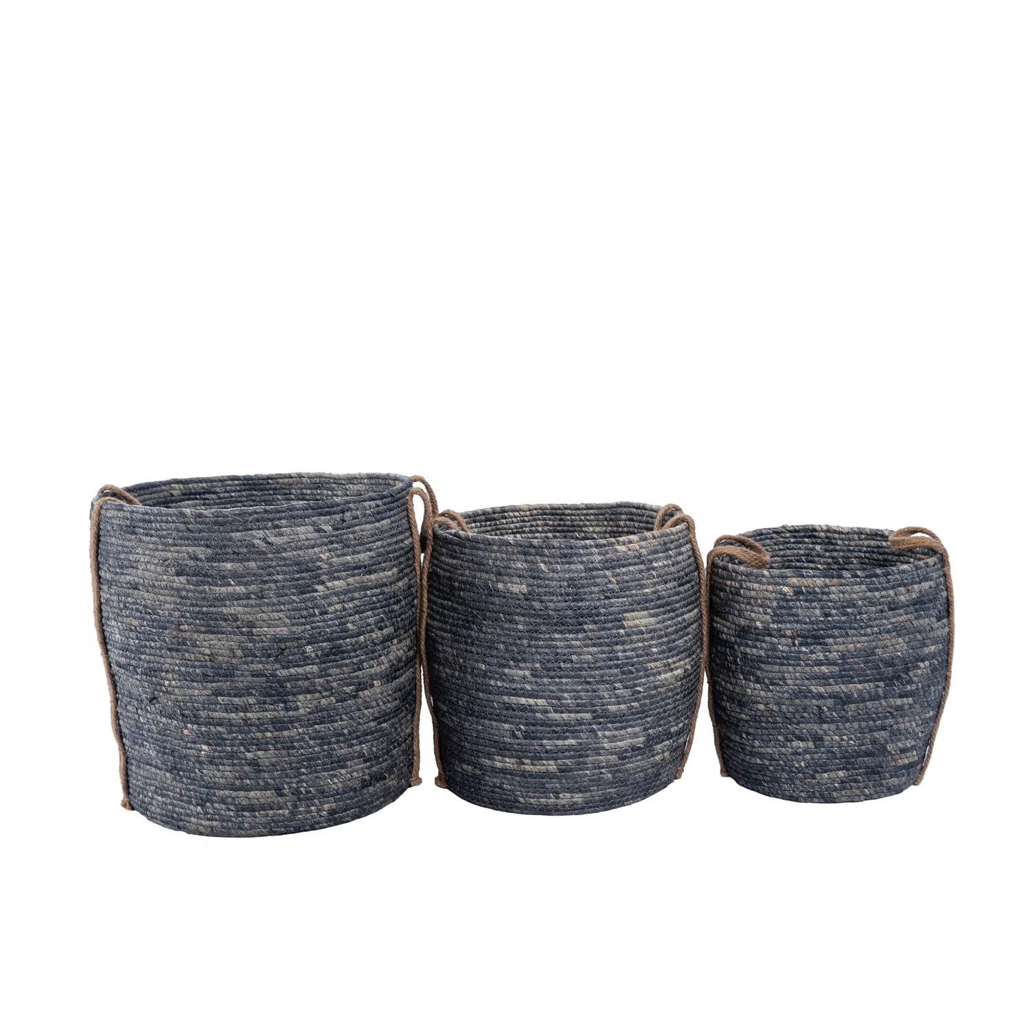 Corn Skin Baskets with Handle Baby Nursery Baskets for Clothes Toy