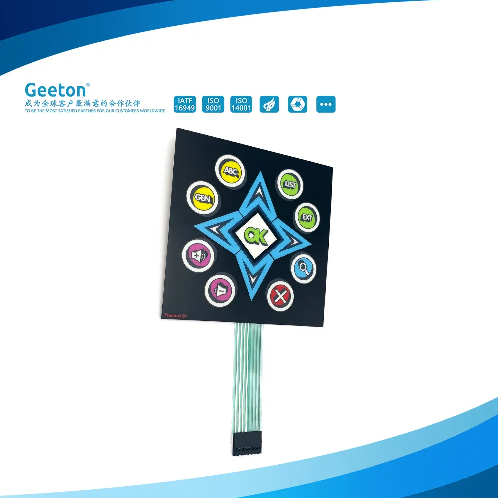 Custom Flexible Metal Dome Touch Control Membrane Switch for Entertainment Electronics