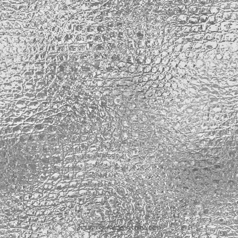 Jinghu Clear Float Glass Pattern Glass for Home Hotel Decoration with Diamond/Oceanic Pattern