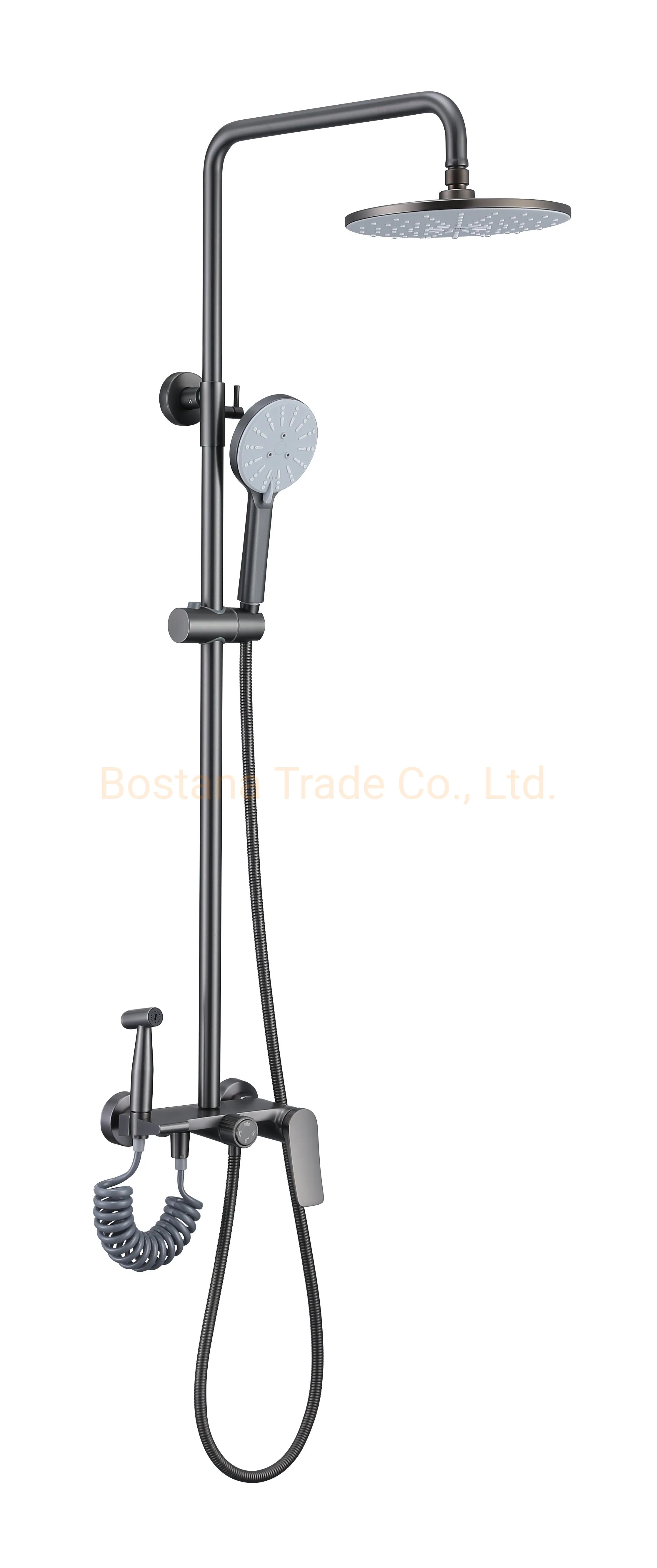 Multi-Function Shower Mixer Set with Rainfall Mist Ceiling Shower
