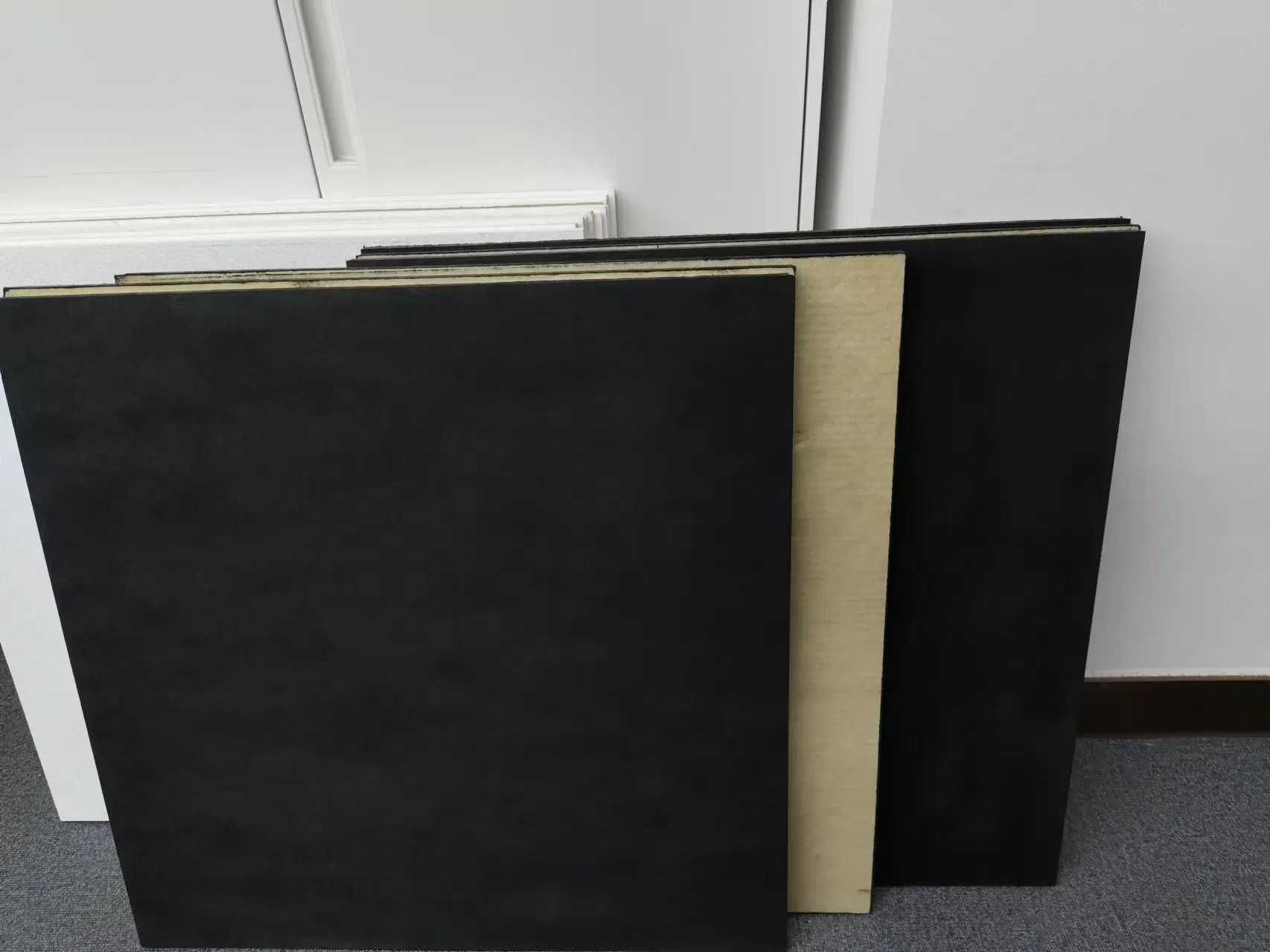 High Quality Square Edge Ceiling Panel Black Sound Insulation Ceiling Rock Wool Panel
