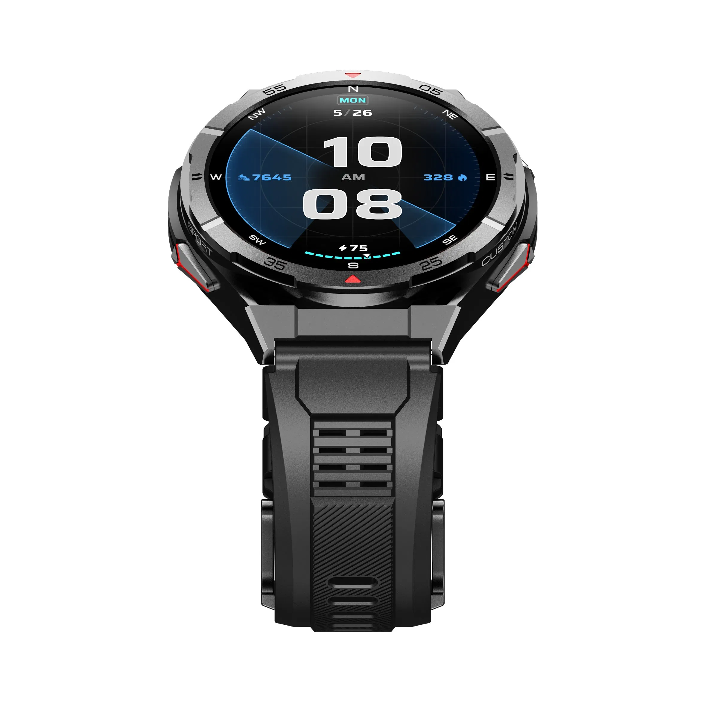 Health Monitor Blood Oxygen Round HD Screen Sport Smart Watch GPS