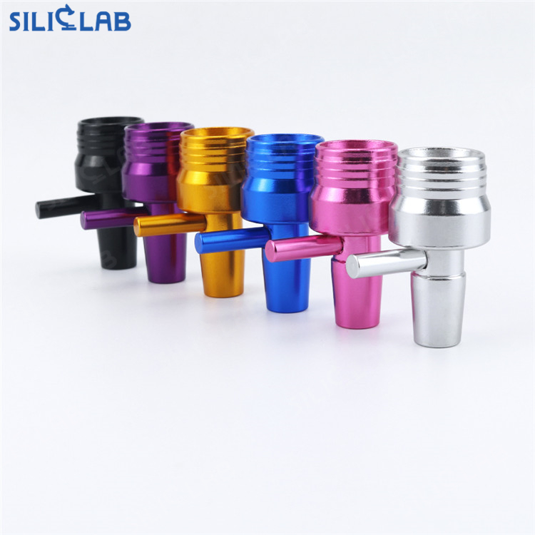 14mm Aluminium Alloy Smoking Bowl Pot with Holder Rod Smoking Tobacco Cigarette Bowl Accessories Style 3