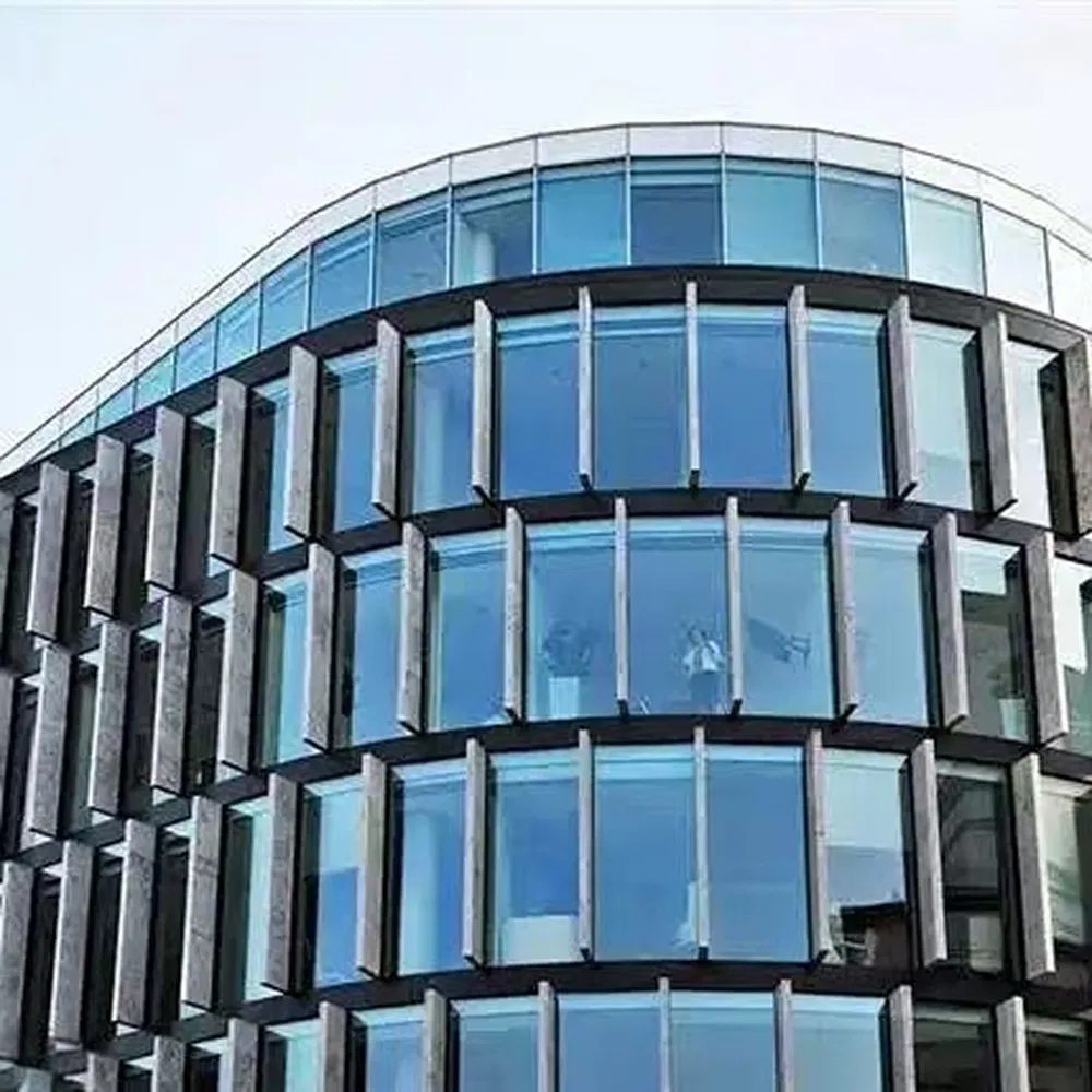 Decorative 1.5mm Panel Thickness Building Glass Curtain Wall for Window Door