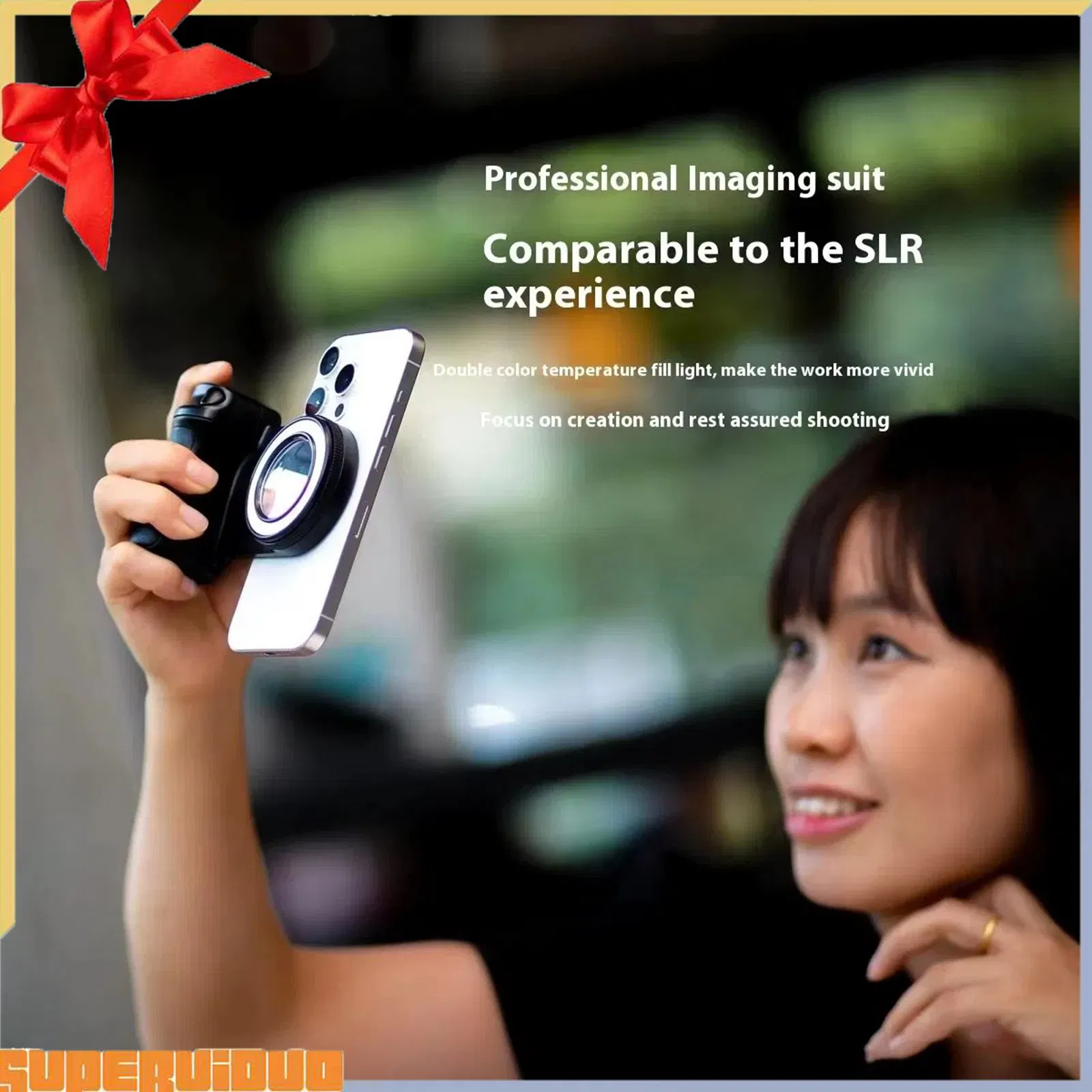 Магнитный монопод для селфи с Bluetooth и LED вспышкой