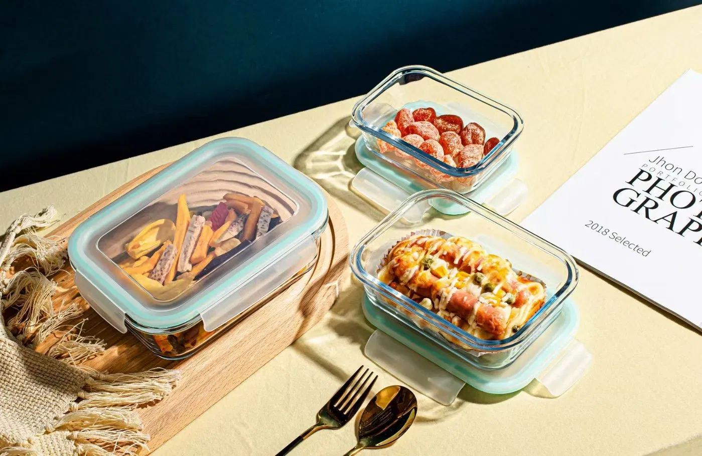 Versatile Glass Food Storage Containers with Leak-Proof Seals