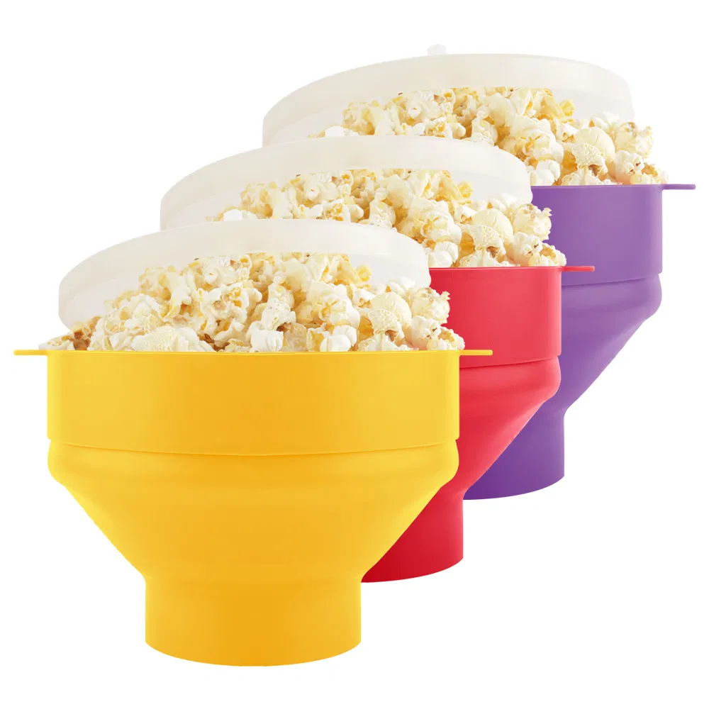 Силиконовая складная чаша для попкорна