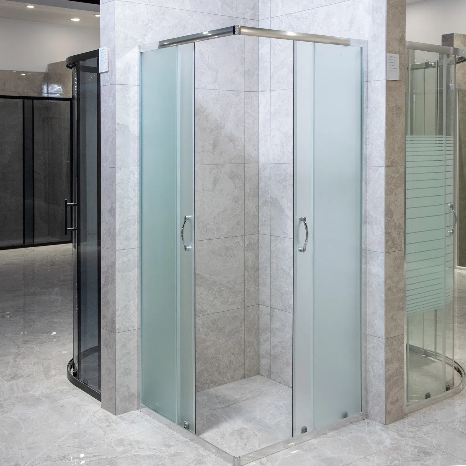Modern Bathroom Aluminium Frame Sliding Shower Enclosure with 6mm Tempered Glass