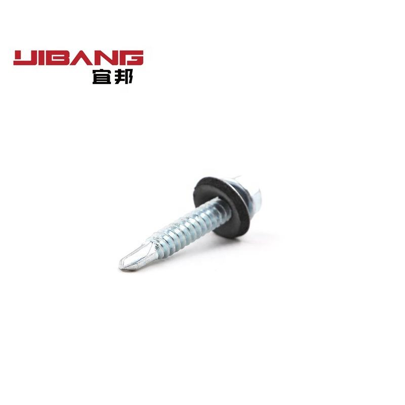 Building Roofing Screw Galvanised Metal Hex Head Tek Wood Galvanized Screws Hex Self Drilling Roofing Screws with Rubber Washer