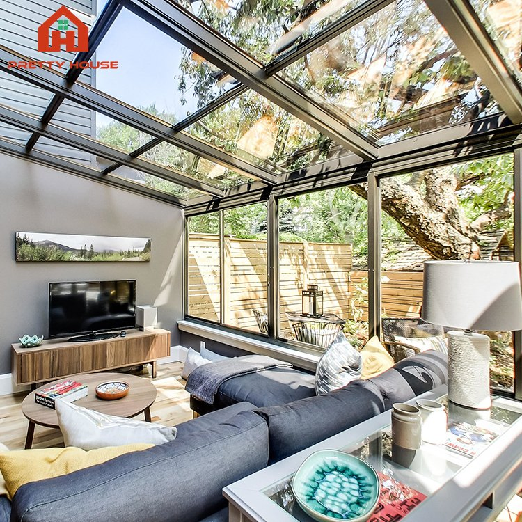 Nordic Sunroom Balcony Garden Exterior Design Aluminum Veranda