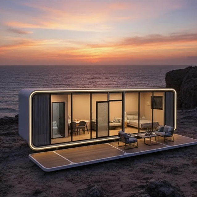 Hotel Container Home Sleep Pod Mobile Tiny House Apple Cabin