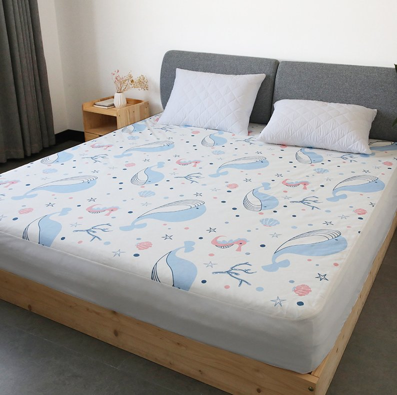 Fine Sulfur Pure Cotton Breathable Mite Resistant Waterproof Fitted Sheet Bedspread Dustproof Aunt Pad