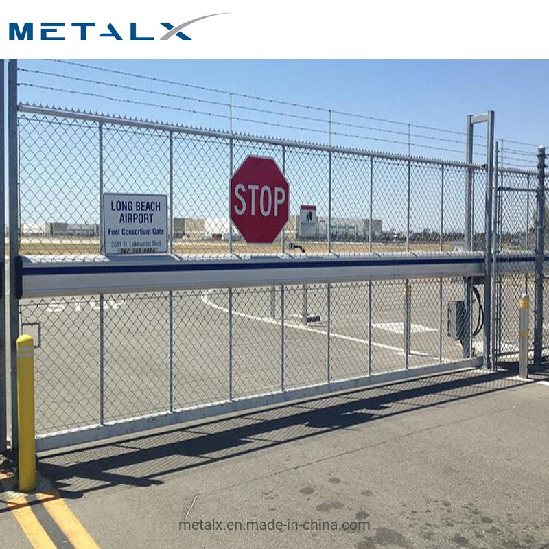 High Security Y Post Galvanized Airport Chain Link Fence with Barbed Wire