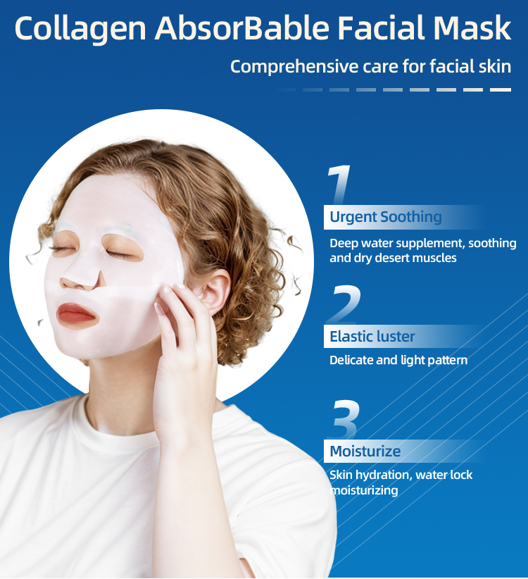 Bio Collagen Deep Hydrating Facial Mask Skin Glowing Crystal Collagen Hydrogel Mask Anti-Wrinkle Lifting Collagen Mask