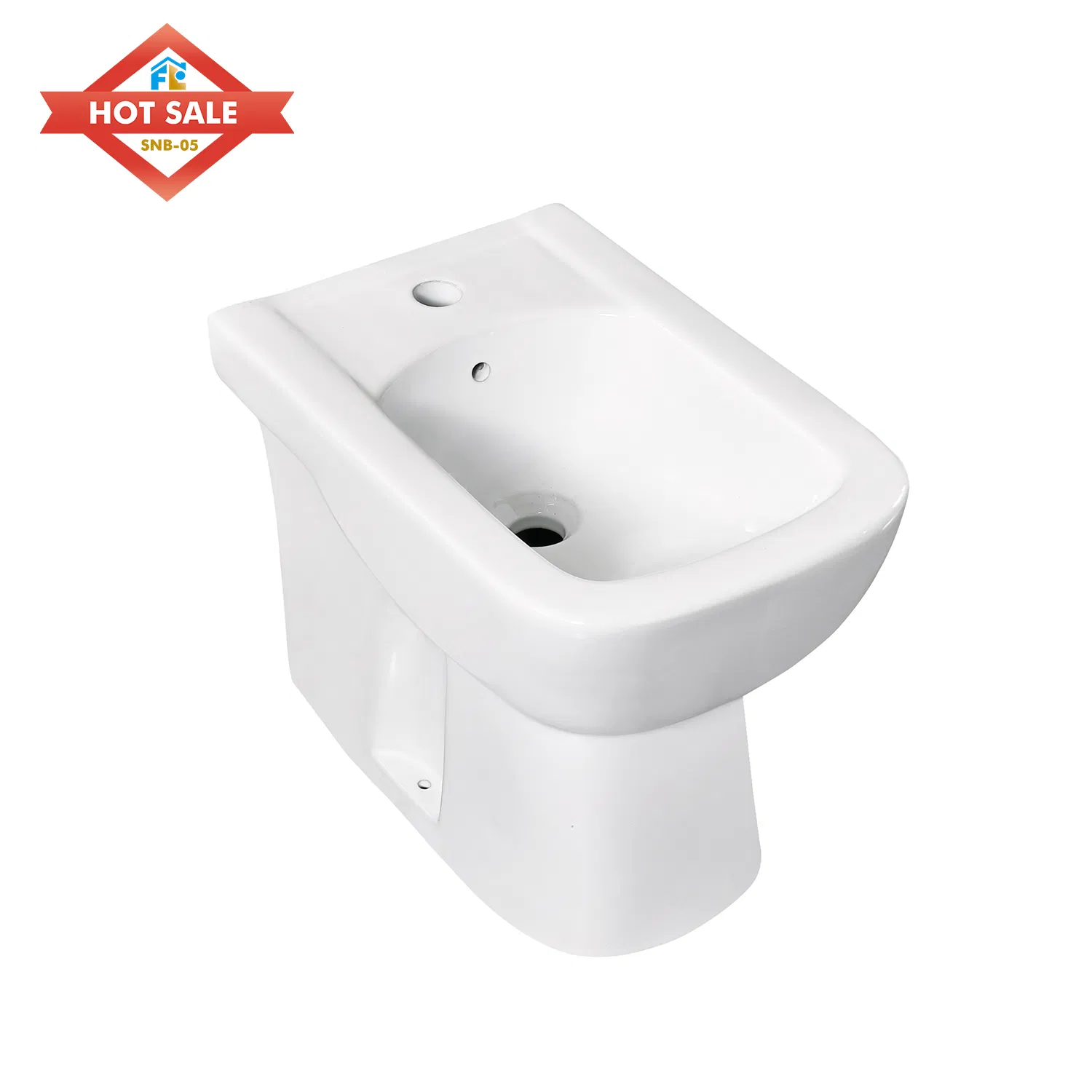 Fluor Hot Sale Luxury Modern Square Ceramic Sanitary Ware Bidet for Bathroom with CE Certified