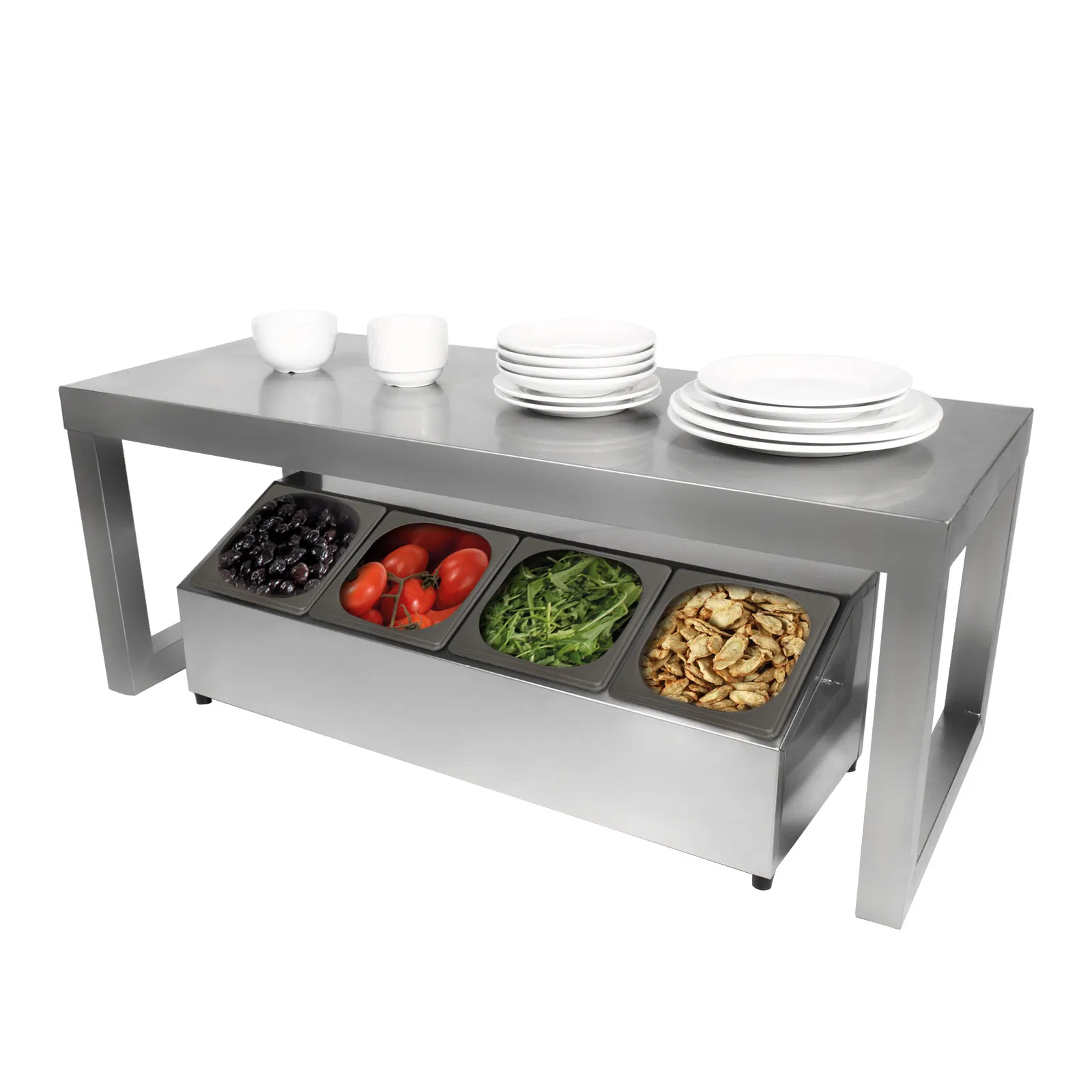 Stainless Steel Single-Tier Countertop Organizer Rack