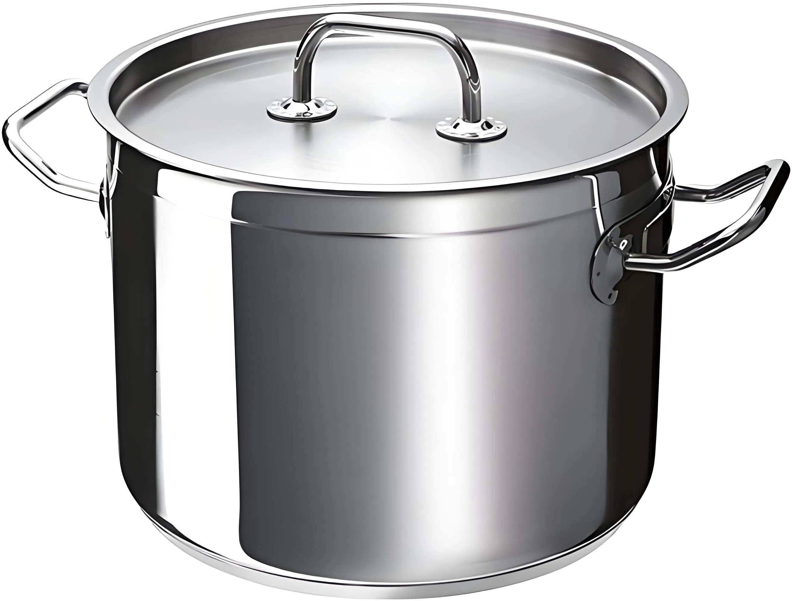 Versatile Stainless Steel Stock Pot with Lid for Home Chefs, Soups, Stews, and Broths