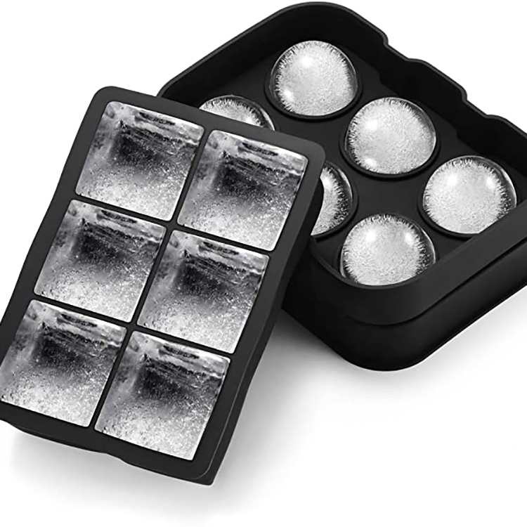 High Quality BPA Free 6 Cavity Silicone Ice Cube Maker Mold Tray