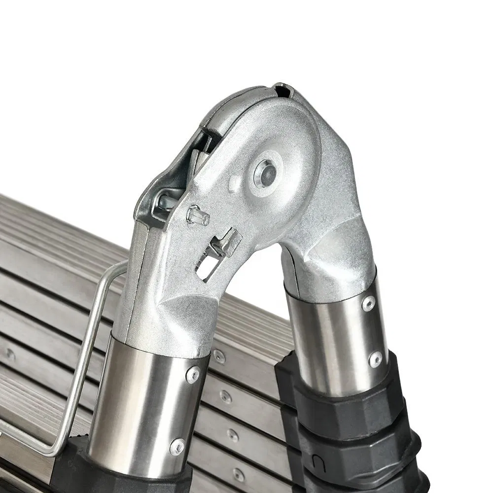 150kg Capacity Heavy Load Stainless Steel Telescopic Ladder for Construction & Industrial Use