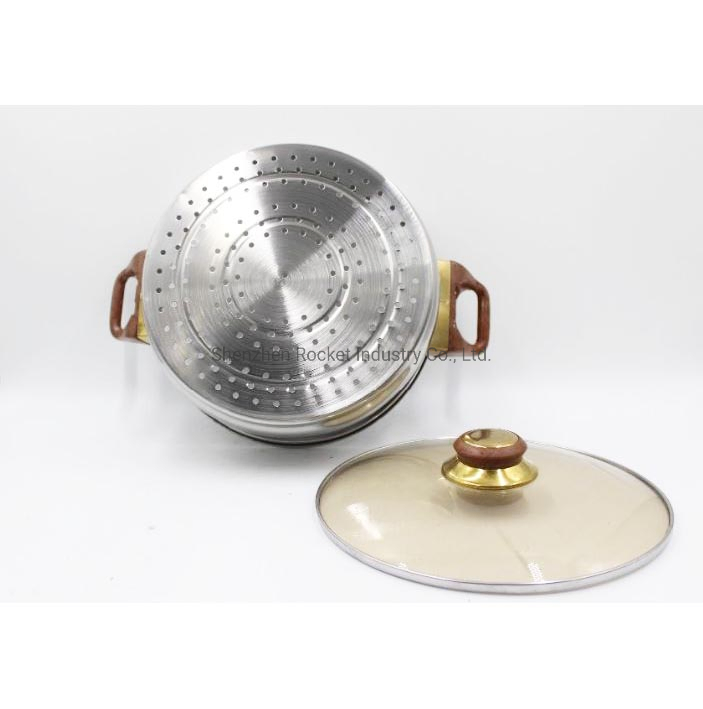 Набор кастрюль-пароварок из нержавеющей стали, 12 предметов