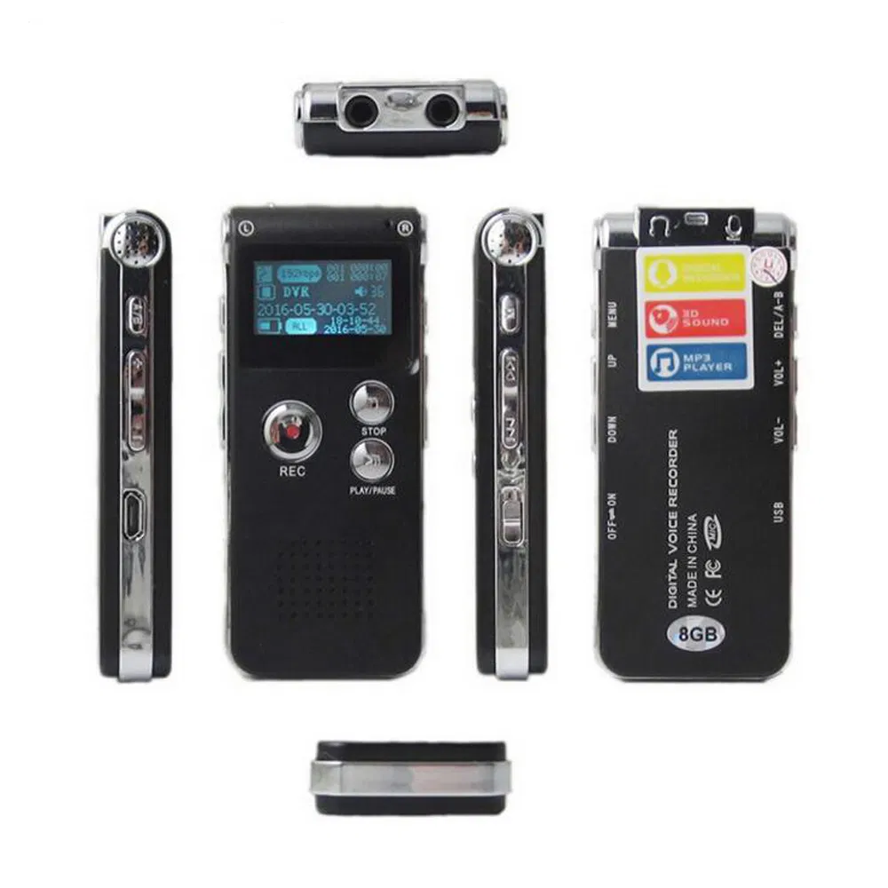 Factory Price 8GB Digital Voice Recorder Professional Recorder Support Mobile Phone Recording