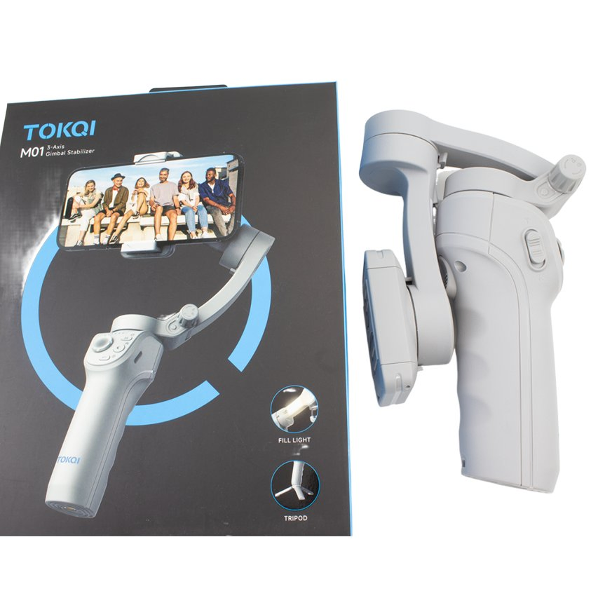 2025 New Tolqi M01 Foldable Tracking 360 Degree Automatic Rotation Video Stabilizers Handheld Selfie Stick