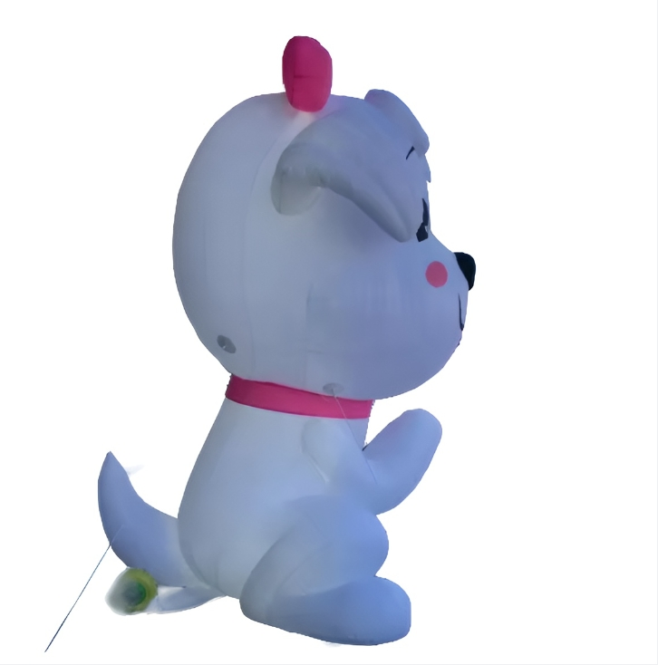 Charming Outdoor Inflatable Dog Sculpture for Festive Lighting