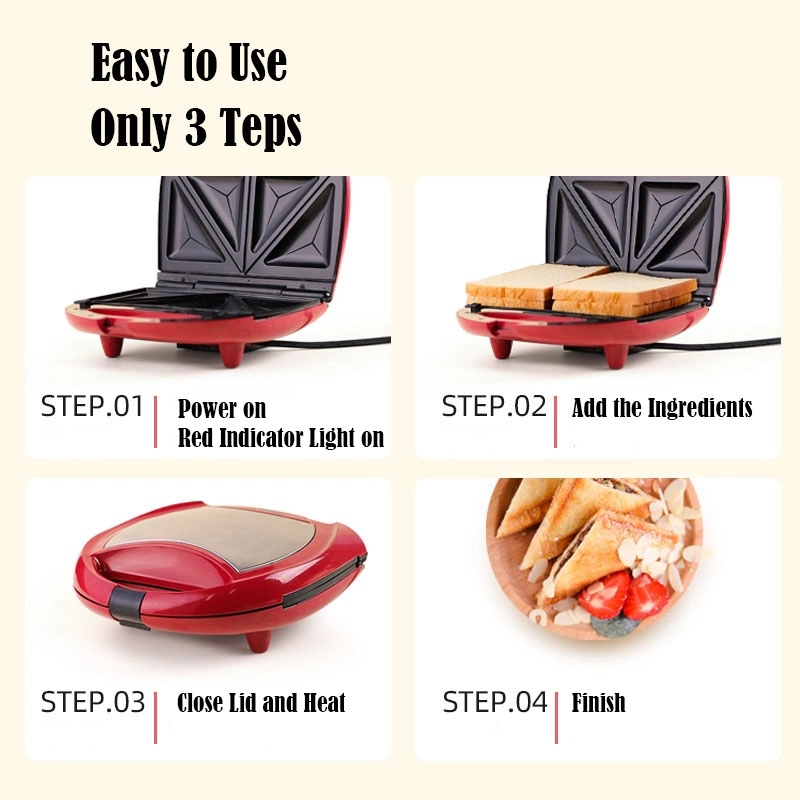 3 in 1 Home Appliance Electric Sandwich Maker Waffle Maker Breakfast Machine