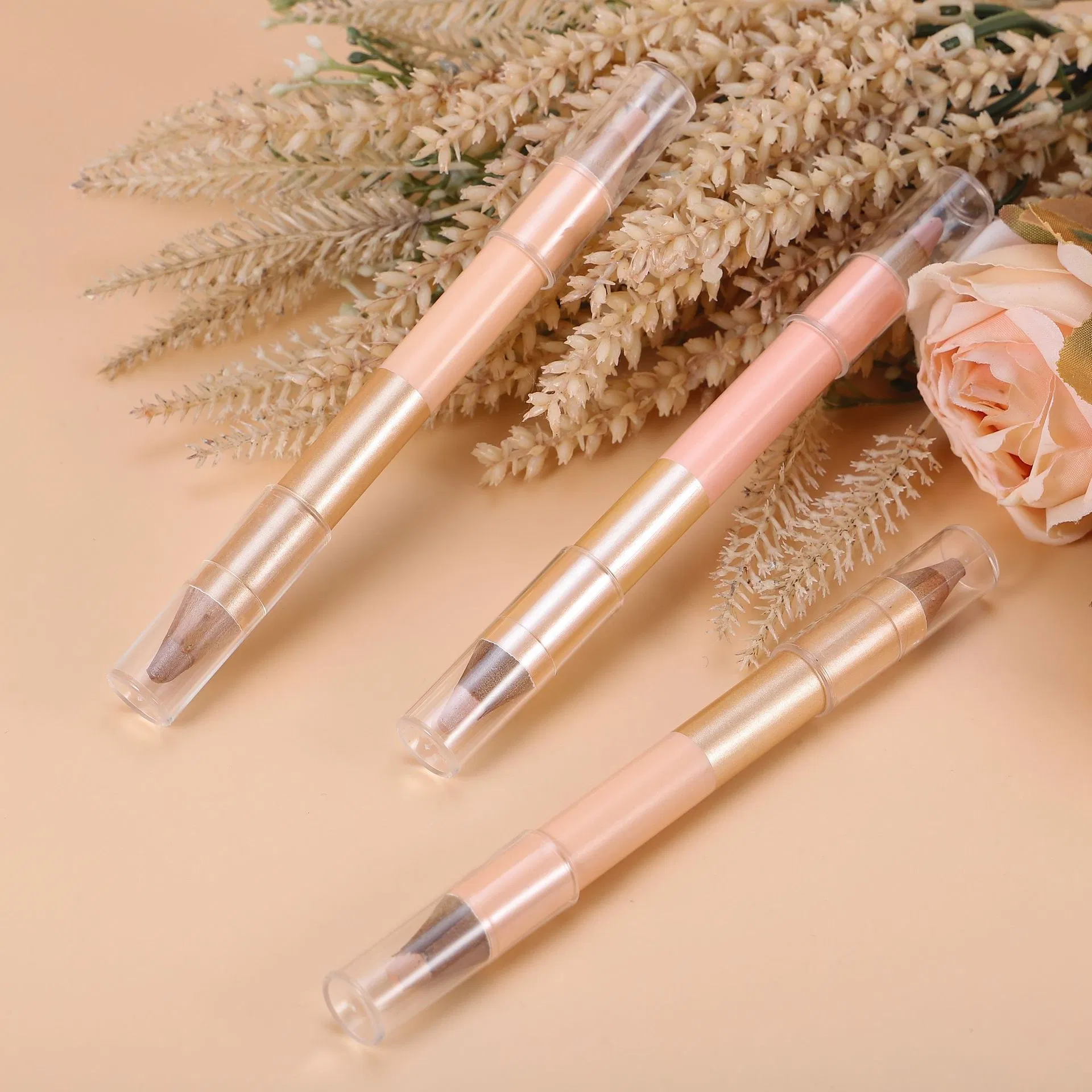 Makeup Wooden Dual End Eyebrow Highlighter Pen Concealer Pencil Private Label