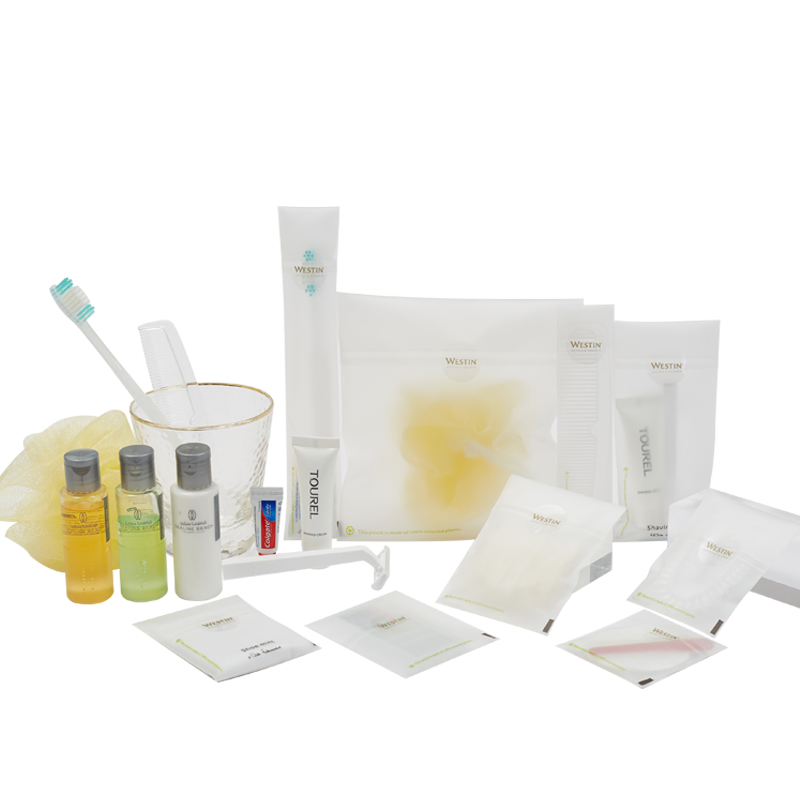 Custom Logo Luxury 5 Star Hotel Bathroom Amenities Supplies Set Hotel Size Disposable Soap and Toiletries Set