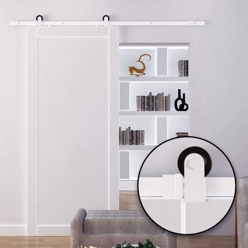 White Wardrobe Hanger Door Roller Wheels Steel Iron Furniture Accessories