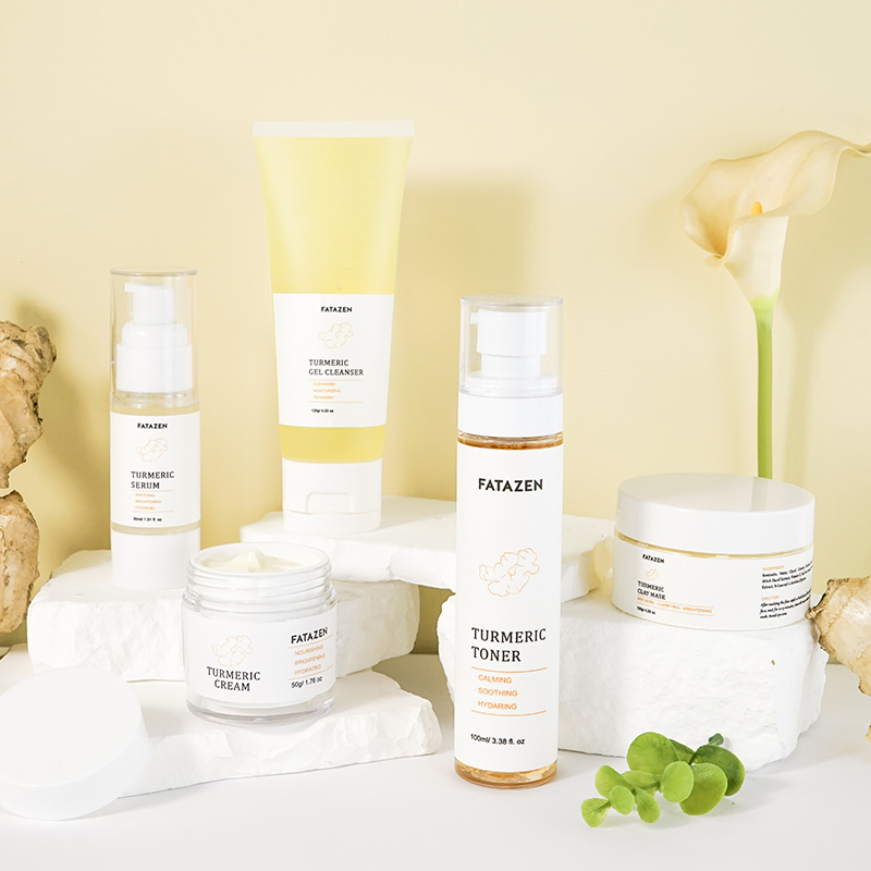 100% Organic Natural Turmeric Facial Skin Care Hydrating Rejuvenating Lightening Skincare Set