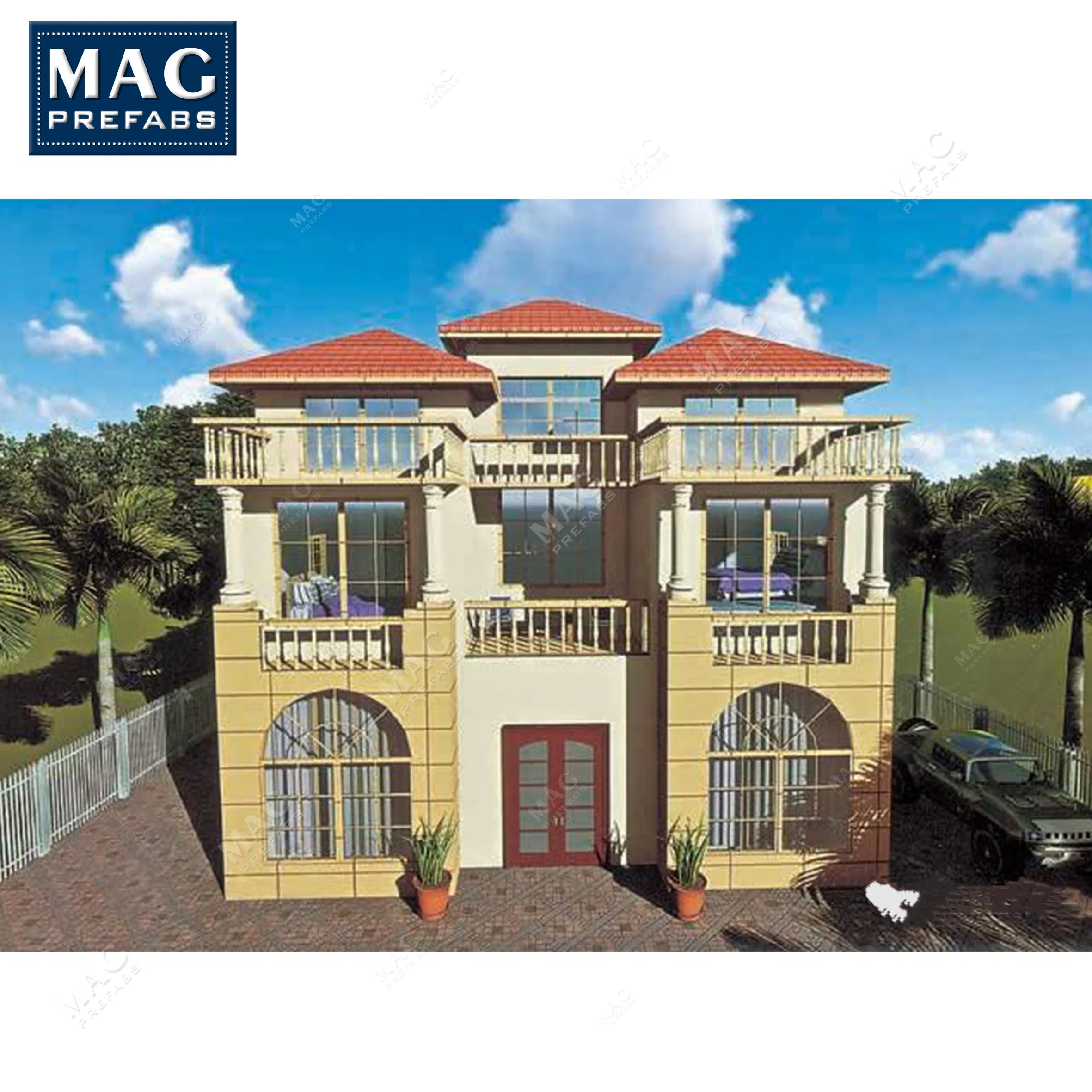 Highly Recommended Light Steel Building Apartment Style Prefab House with Modern Luxury Villa