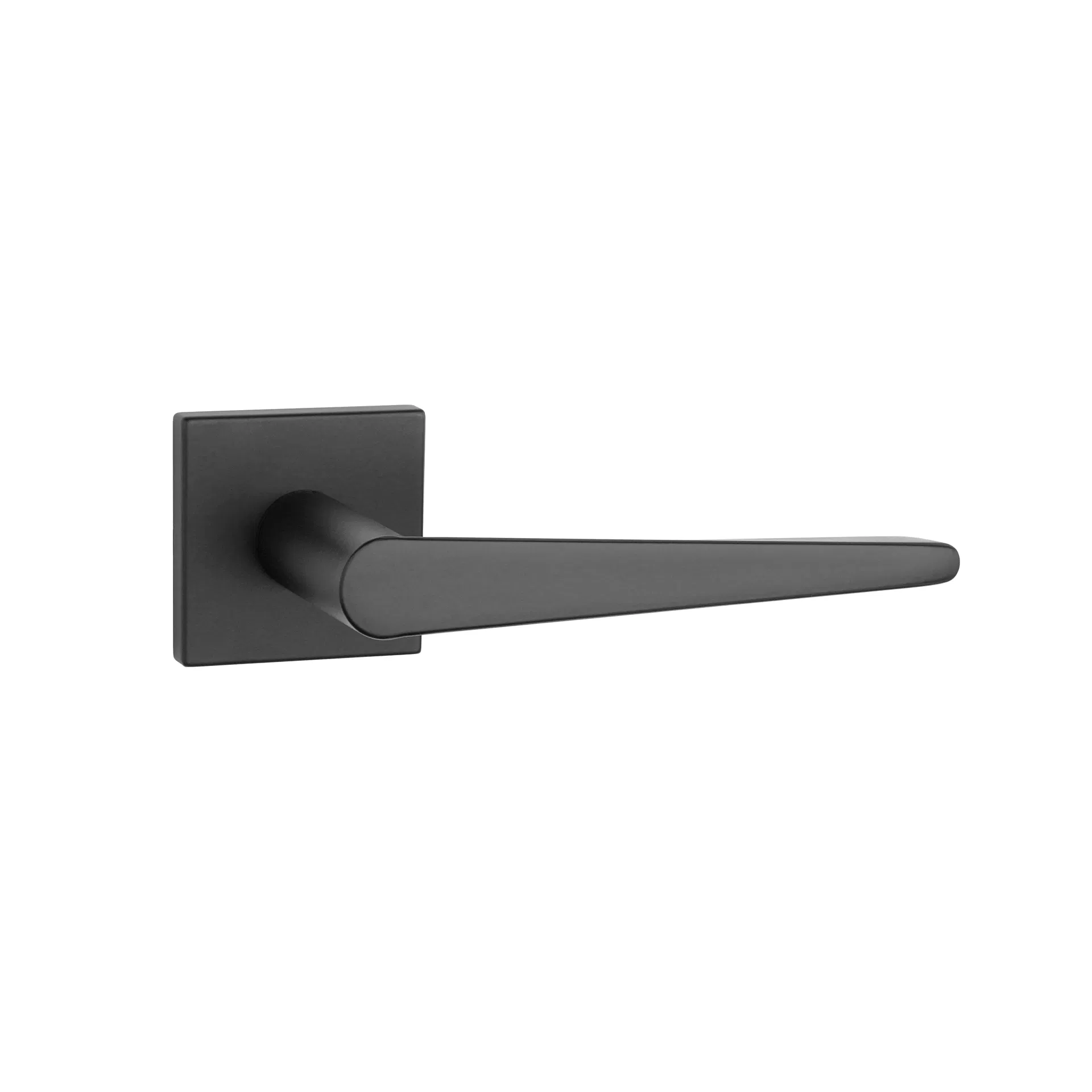 Door Hardware Interior Passage Lever Door Handle Door Lock Cast Sliver Round Tubular Lever Wooden Pull Door Handle