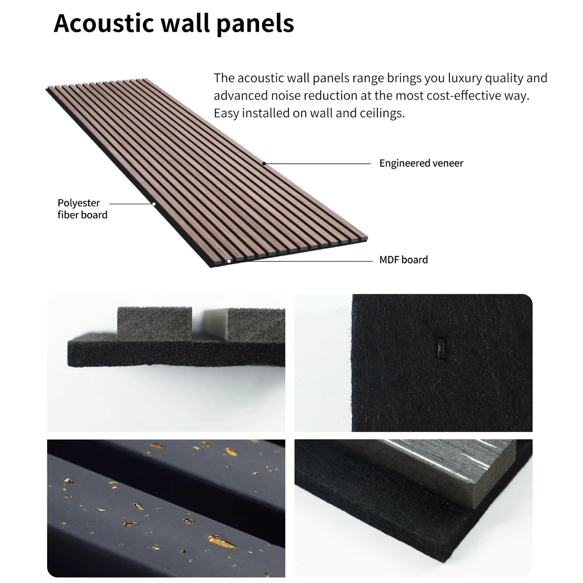 Sound Proof Wall Decoration Acoustic Wall Panels