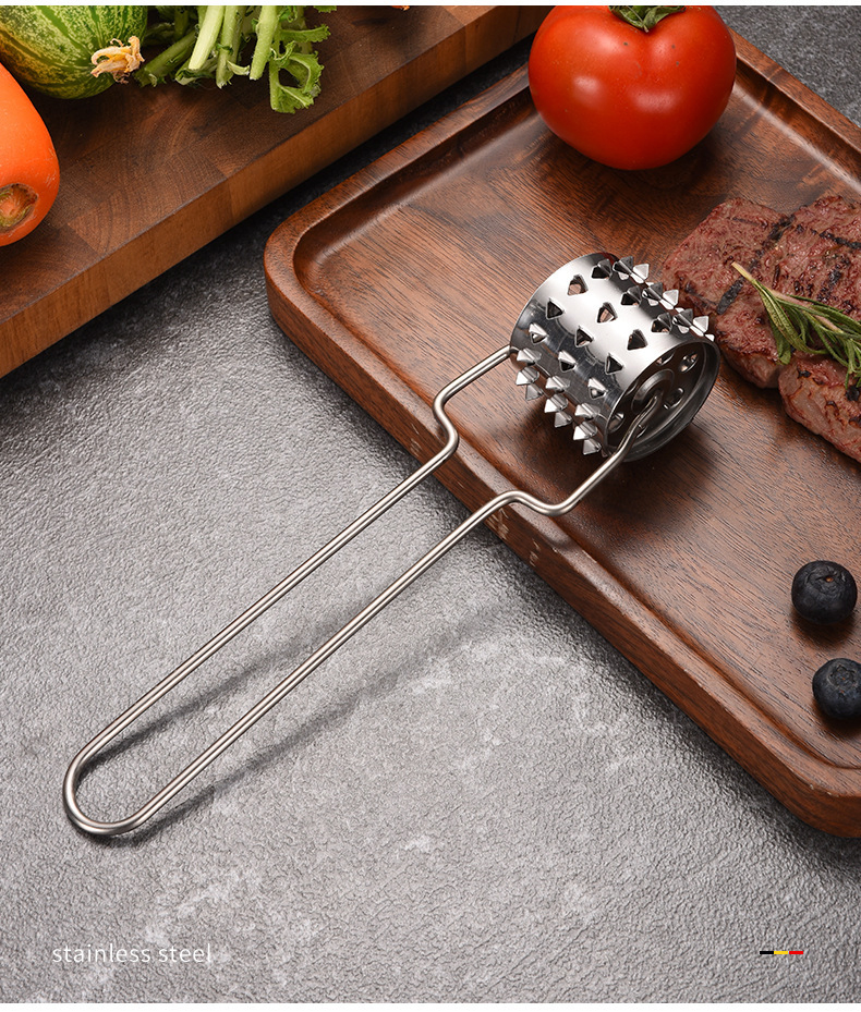 Premium Stainless Steel Meat Tenderizer Roller for Juicy Steaks