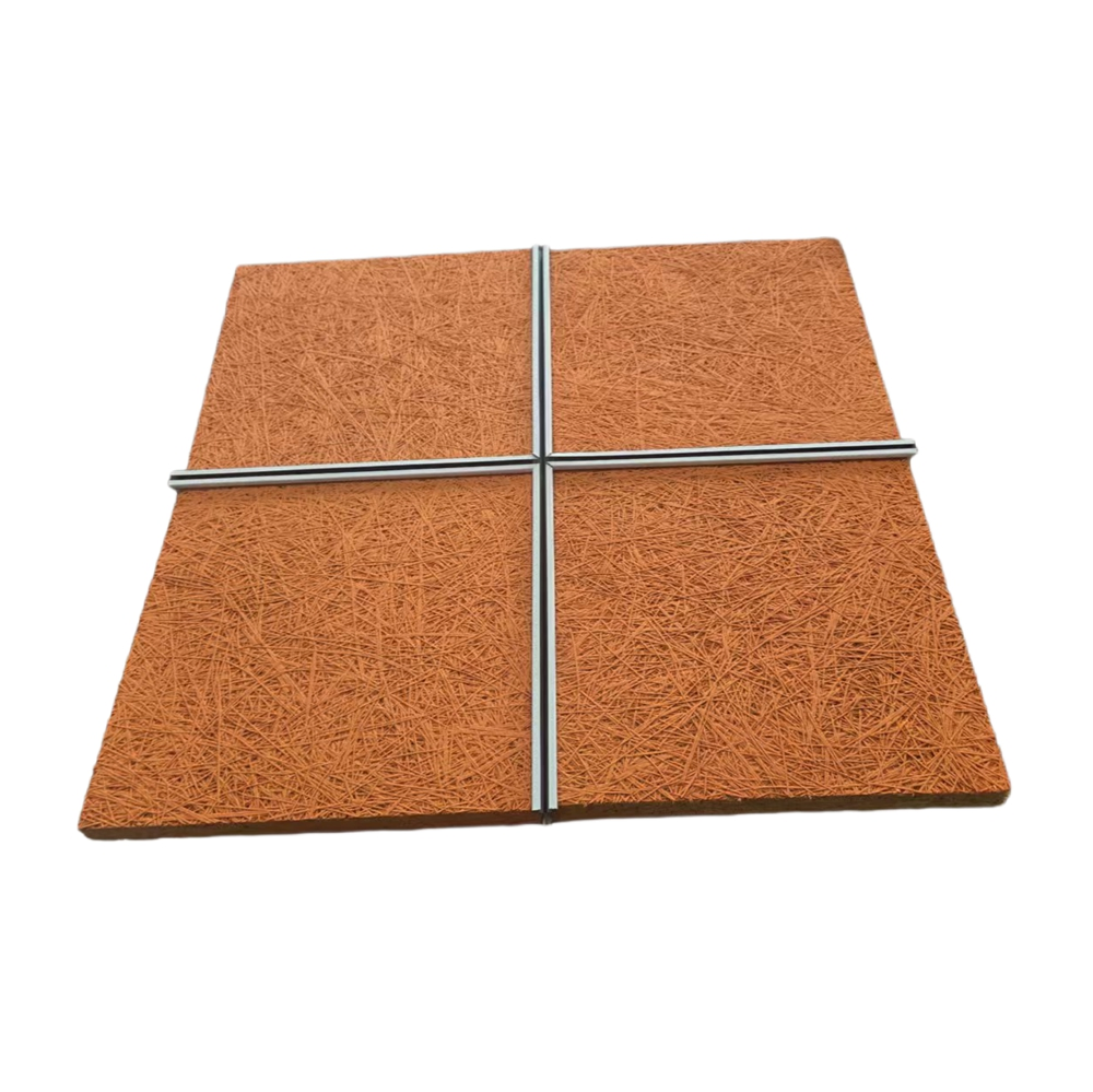 Indoor Natural Wood Fiber Cement Acoustic Panels High Nrc