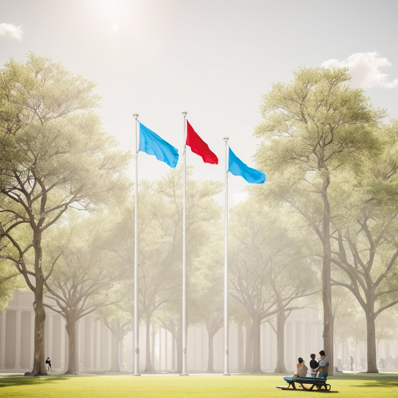 Anodized Tapered Flag Mast for Outdoor Use