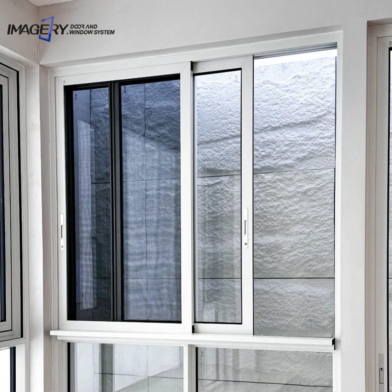 High Quality PVC Double Glazed Glass UPVC Sliding Windows