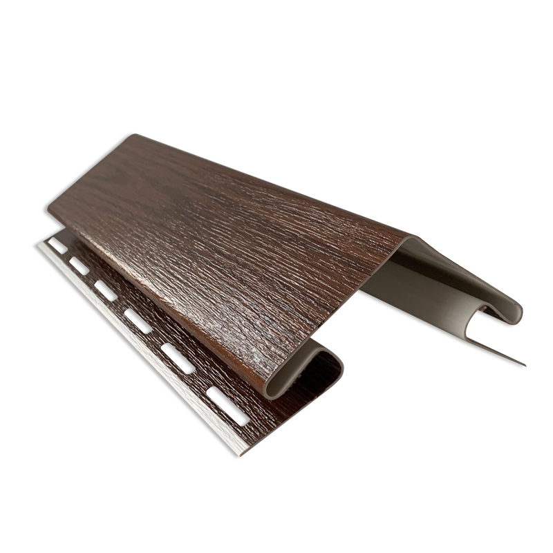 UV Resistance Outdoor Roof Cladding Wooden Color PVC Vinyl Siding Cladding