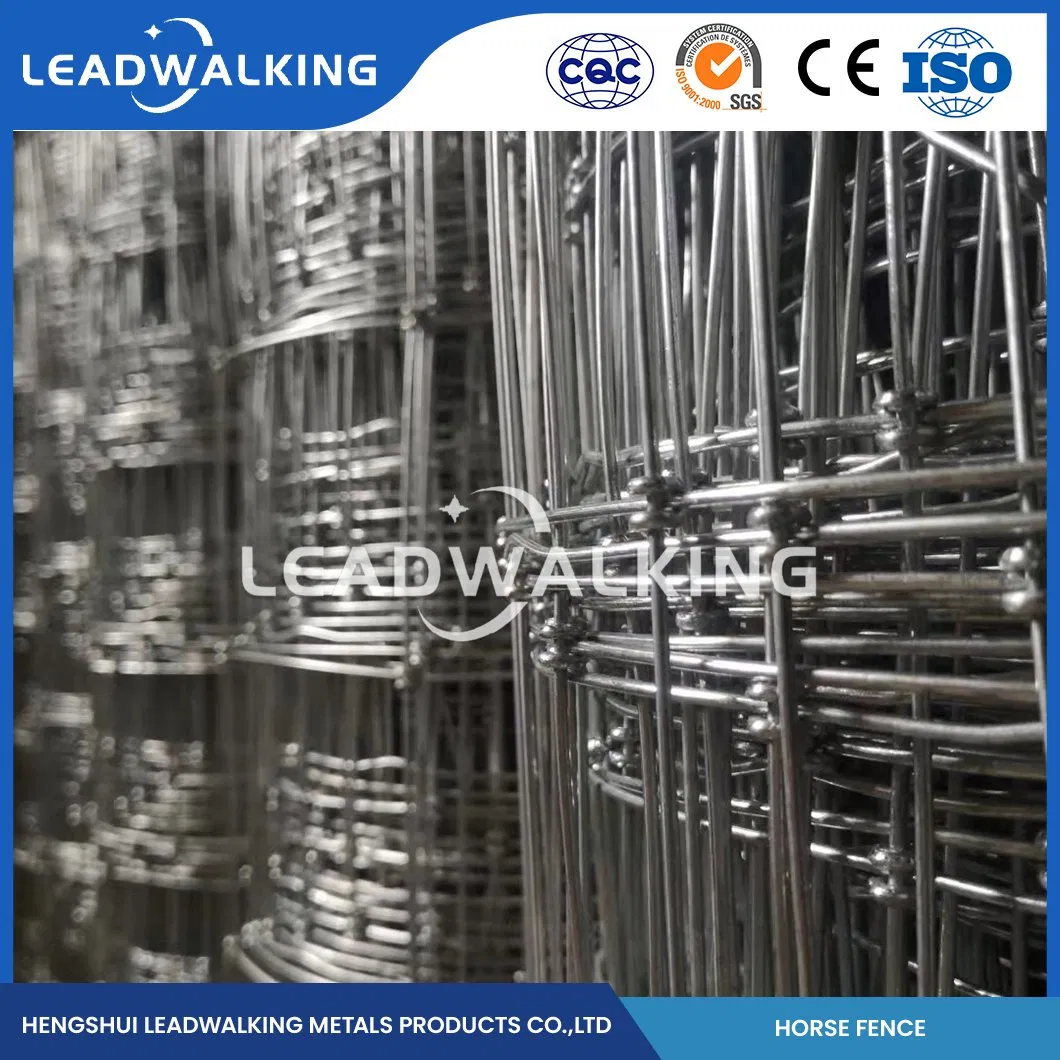 Leadwalking Wholesale Galvanized Corral Cattle Fence Panels Manufacturers Knoted Wire Mesh Fence Safety Wire Fencing for Field Farm Horses