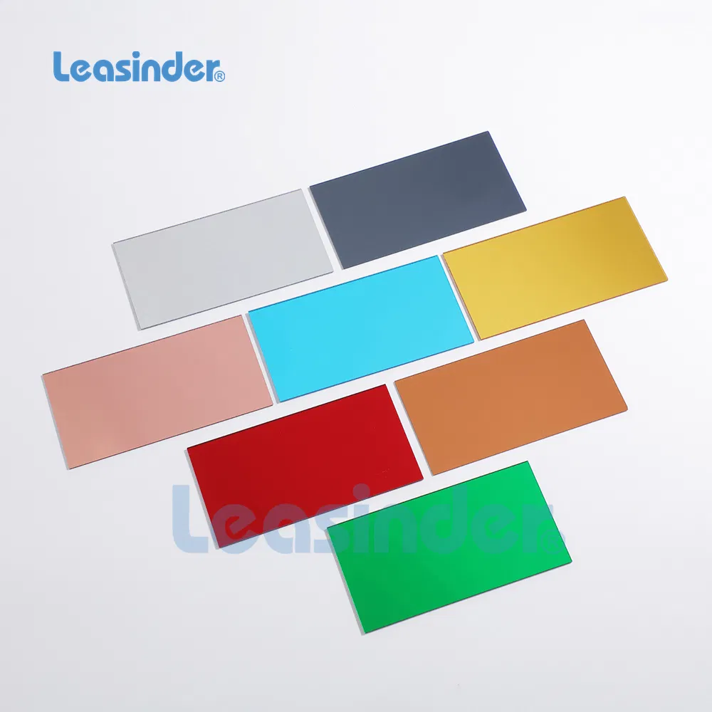 Leasinder Factory High Transmittance Acrylic Mirror Sheet with Customized Size for Decoration Rose Gold Silver Sticker Antiscratch