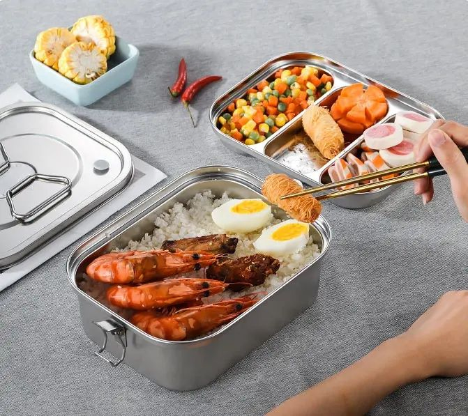 304 Stainless Steel Food Grade Sealed Spill Proof Lunch Box