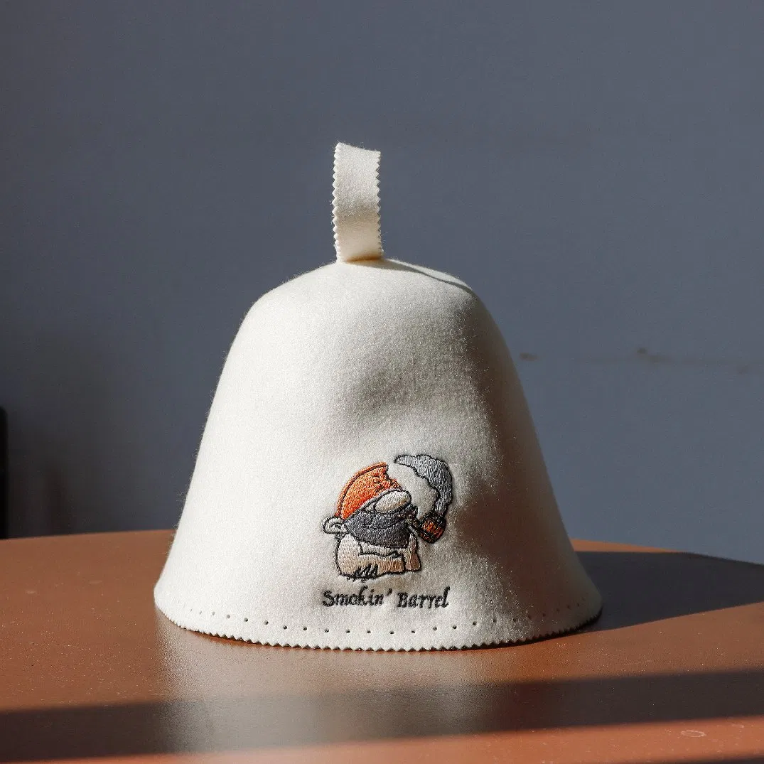 Custom Felt Wool Hat for Sauna Anti Heat Bath Head Cap Wool Felt Sauna Hat