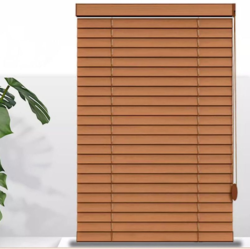 Basswood Faux Wood Horizontal Window Curtains and Venetian Mini Blinds Cordless