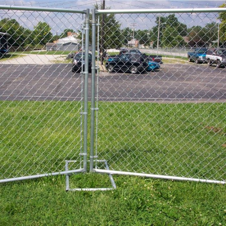 Chain Link Fence Panel Temporary Mobile Fence with Metal Feet America Market/Galvanized Temporary Fence/Fence Pancel/Chain Link Temporary Fence