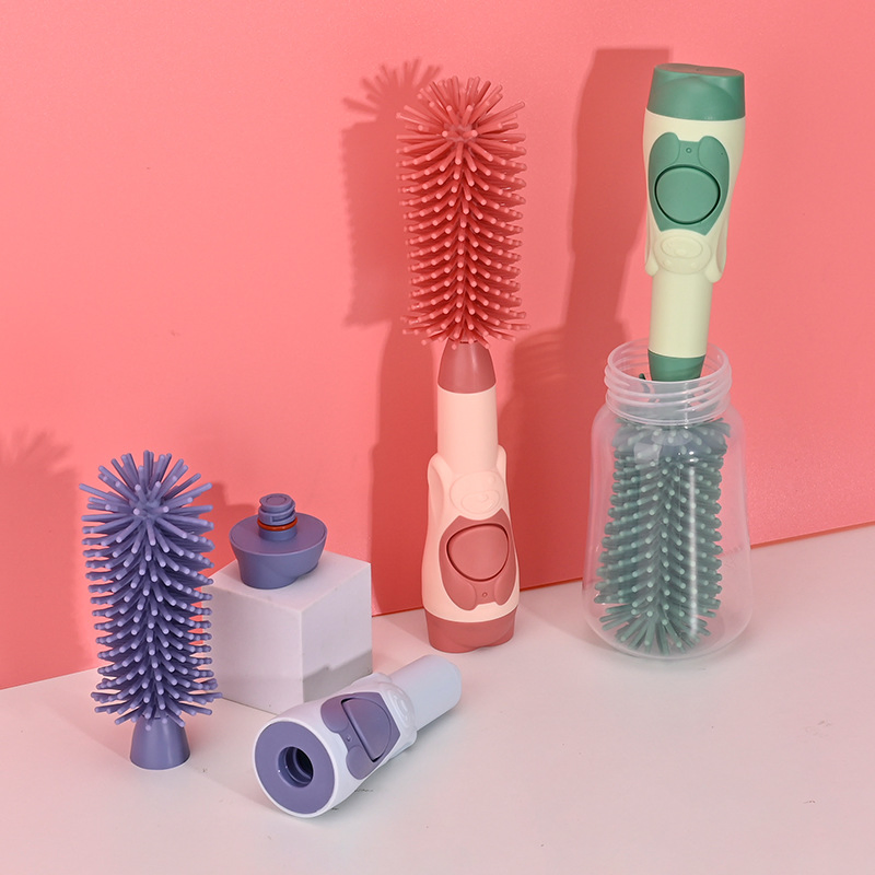 BPA Free Silicone Baby Bottle Cleaning Brush for Easy Use