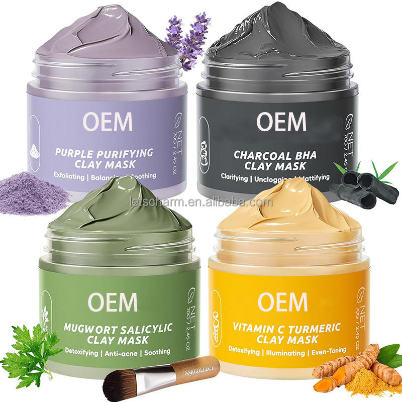 Ls128 OEM/ODM Private Label Carbonated Clay Mask - Anti-Aging Moisturizing Repairing Skincare