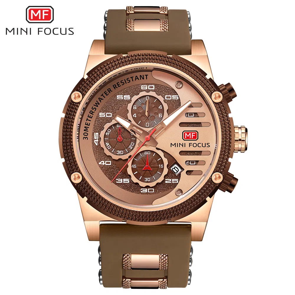 Mini Focus Sporty Chic Silicone Strap Men's Quartz Watch